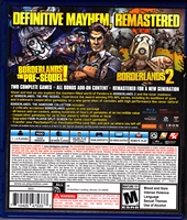 Sony PlayStation 4 Borderlands The Handsome Collection Back CoverThumbnail